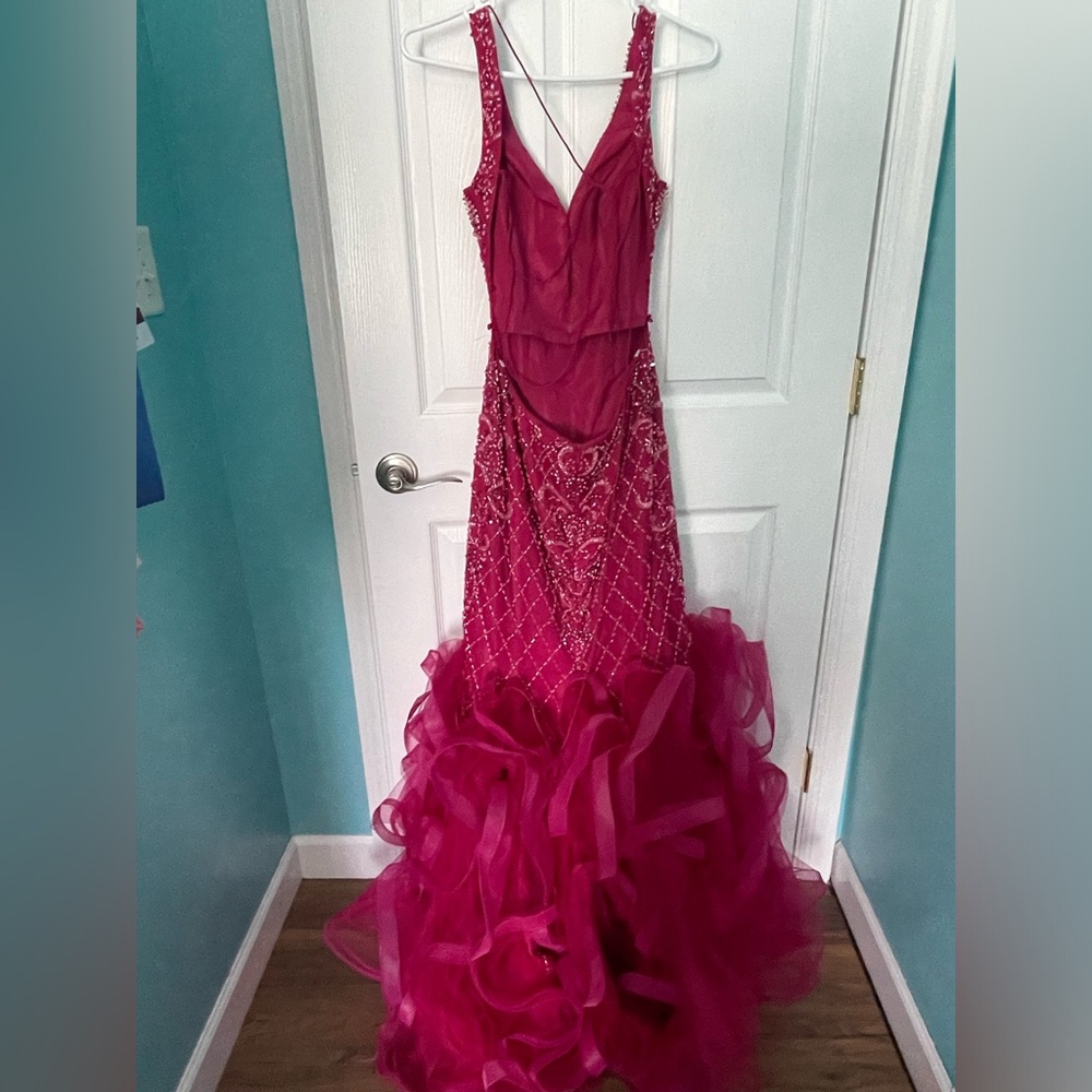 Formal Rachel Allan Fuscia Dress